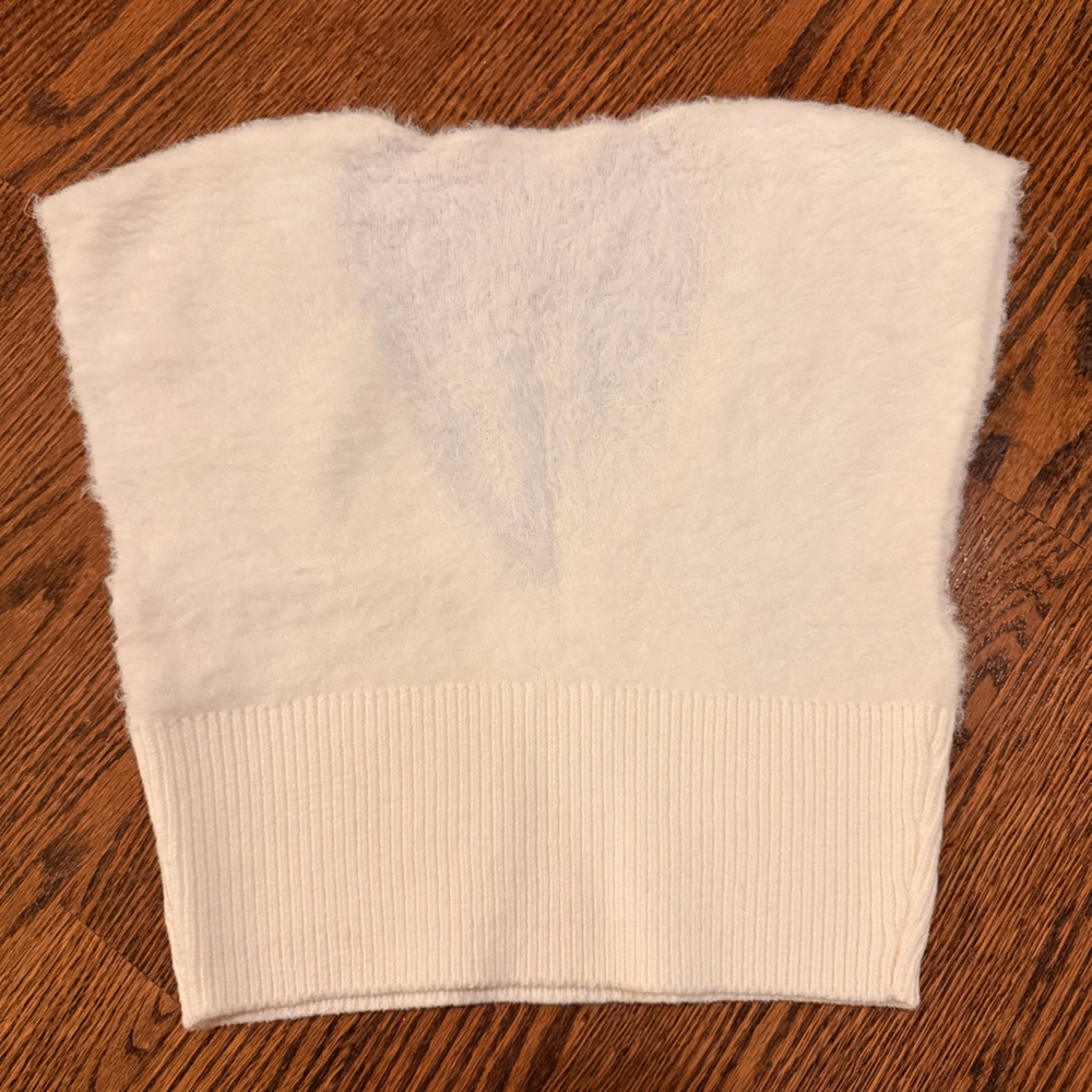 Free People Cream Fuzzy Knit Tank - Picture 2 of 3